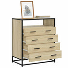 Ladekast 70x41x70 cm bewerkt hout sonoma eiken