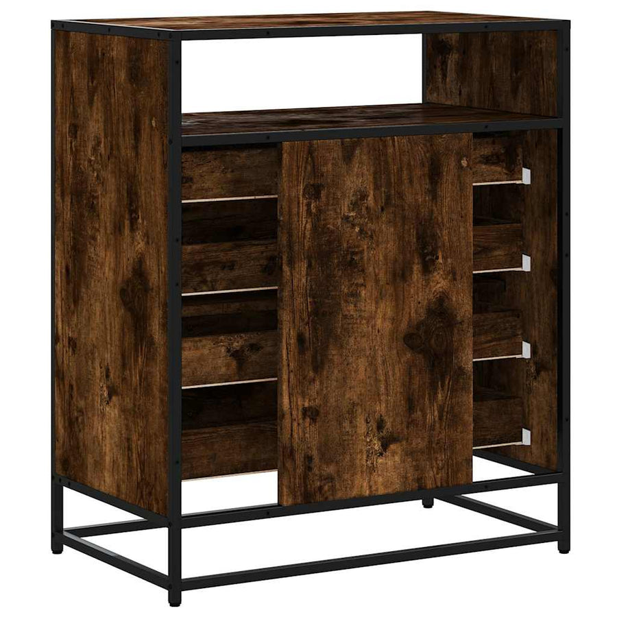 Ladekast 70x41x83,5 cm bewerkt hout gerookt eikenkleurig