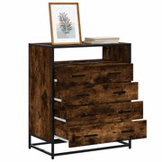 Chest of Drawers 70x41x83.5 cm Engineered Wood Smoked Oak Look