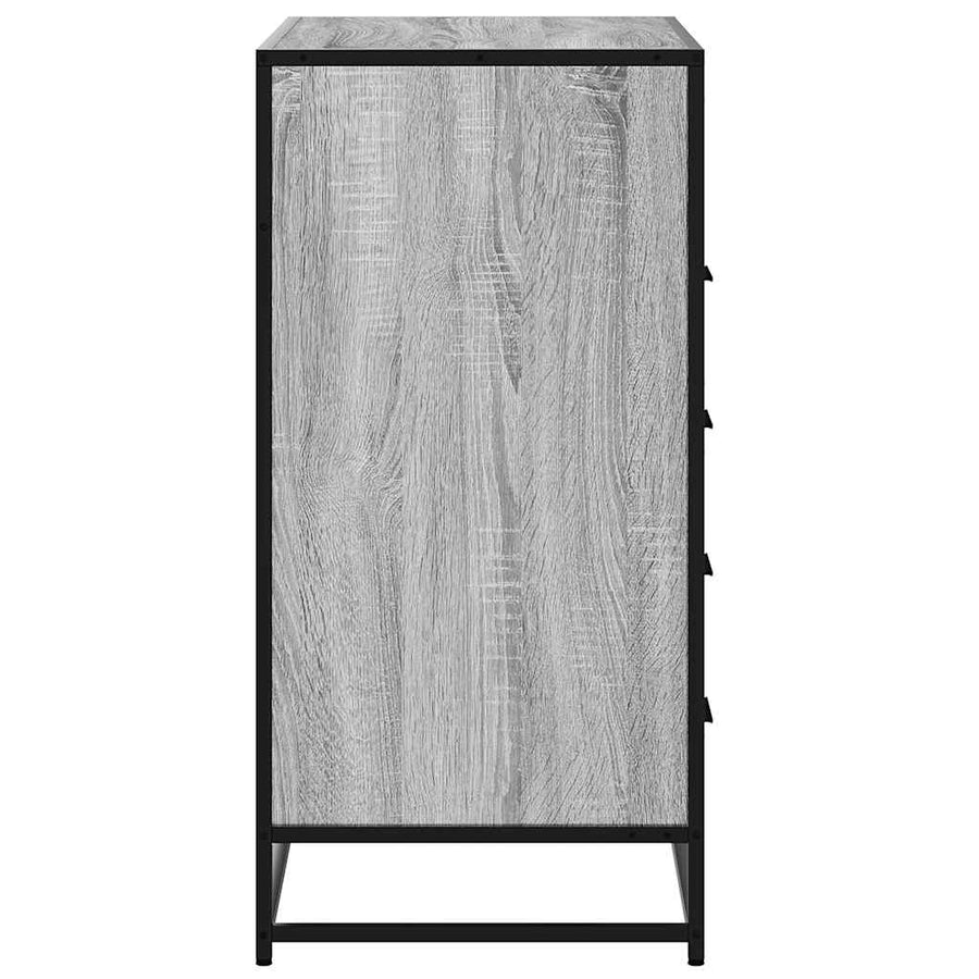 Ladekast 70X41X83,5 Cm Bewerkt Hout Eikenkleurig Grijs sonoma