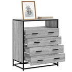 Ladekast 70x41x83,5 cm grijs eiken bewerkt hout