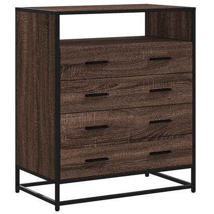 Ladekast 70x41x83,5 cm bewerkt hout bruin eikenkleur