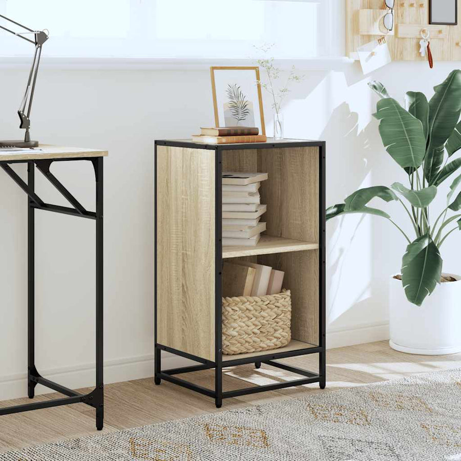 Boekenkast 40x35x76 cm bewerkt hout sonoma eikenkleurig