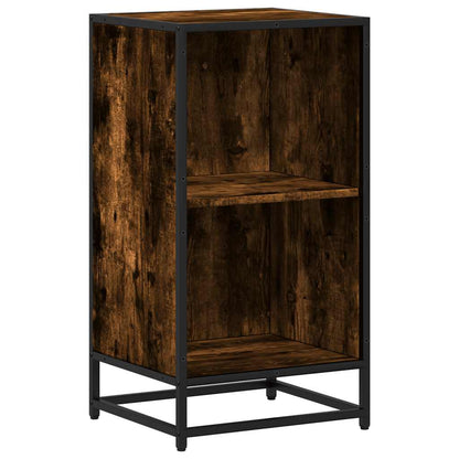 Boekenkast 40x35x76 cm bewerkt hout gerookt eikenkleurig
