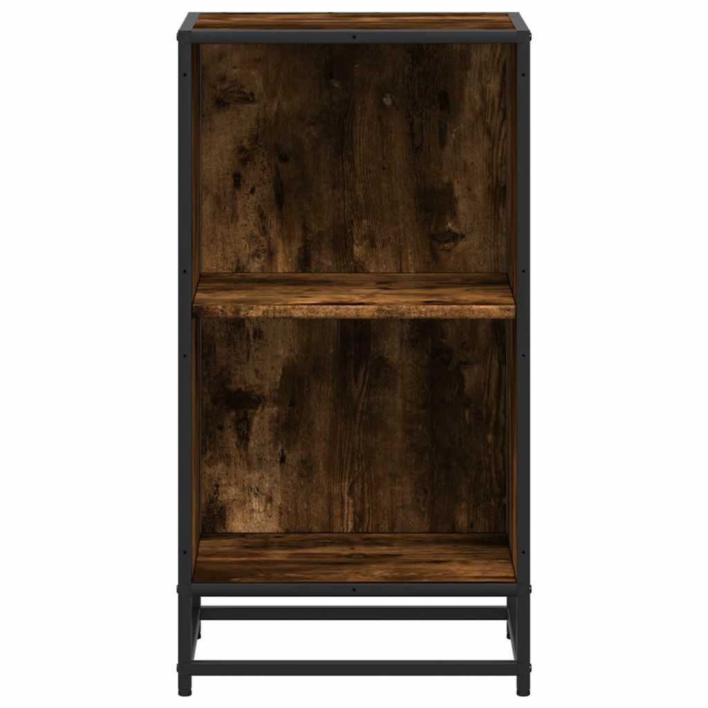 Boekenkast 40x35x76 cm bewerkt hout gerookt eikenkleurig