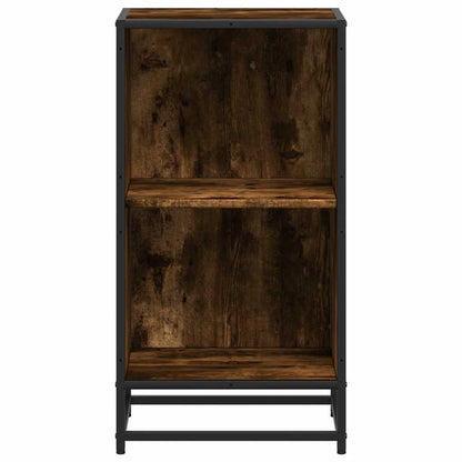 Boekenkast 40x35x76 cm bewerkt hout gerookt eikenkleurig