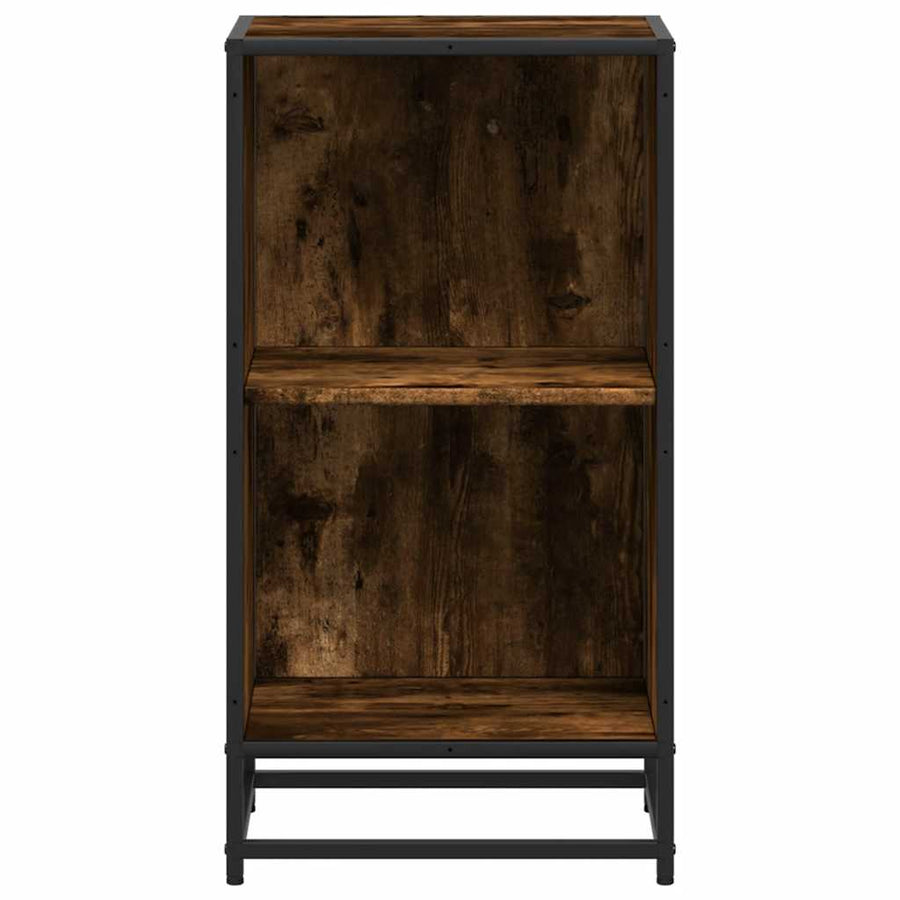 Boekenkast 40x35x76 cm bewerkt hout gerookt eikenkleurig