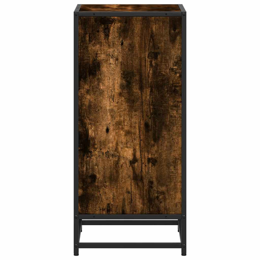 Boekenkast 40x35x76 cm bewerkt hout gerookt eikenkleurig