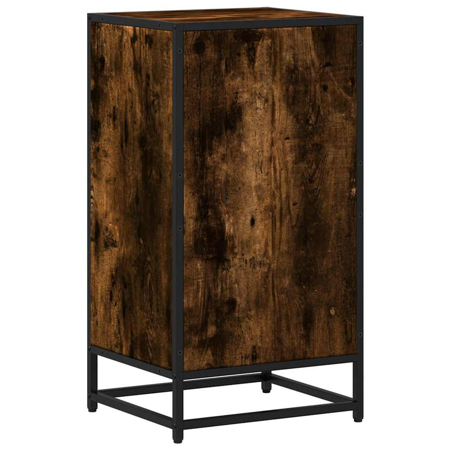 Boekenkast 40x35x76 cm bewerkt hout gerookt eikenkleurig