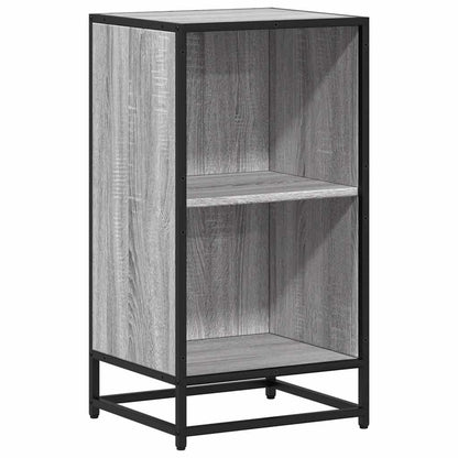 Boekenkast 40x35x76 cm bewerkt hout grijs sonoma eikenkleurig