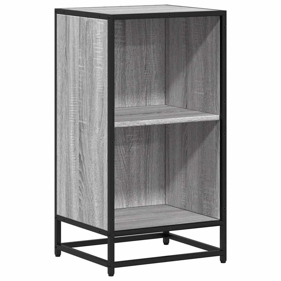Boekenkast 40x35x76 cm bewerkt hout grijs sonoma eikenkleurig