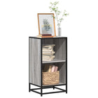 Boekenkast 40x35x76 cm bewerkt hout grijs