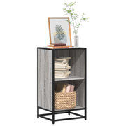 Boekenkast 40x35x76 cm bewerkt hout grijs