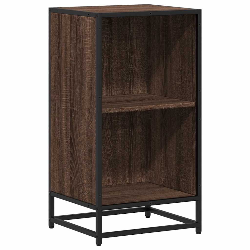 Boekenkast 40x35x76 cm bewerkt hout bruin eikenkleur