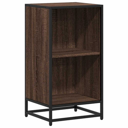 Boekenkast 40x35x76 cm bewerkt hout bruin eikenkleur