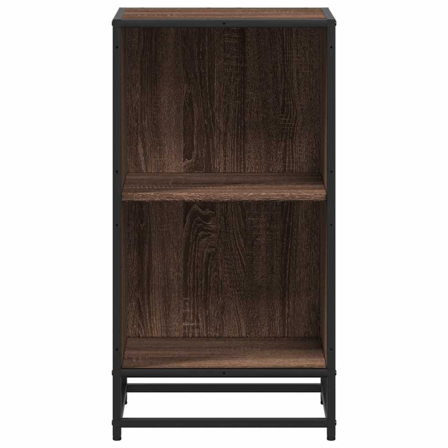 Boekenkast 40x35x76 cm bewerkt hout bruin eikenkleur
