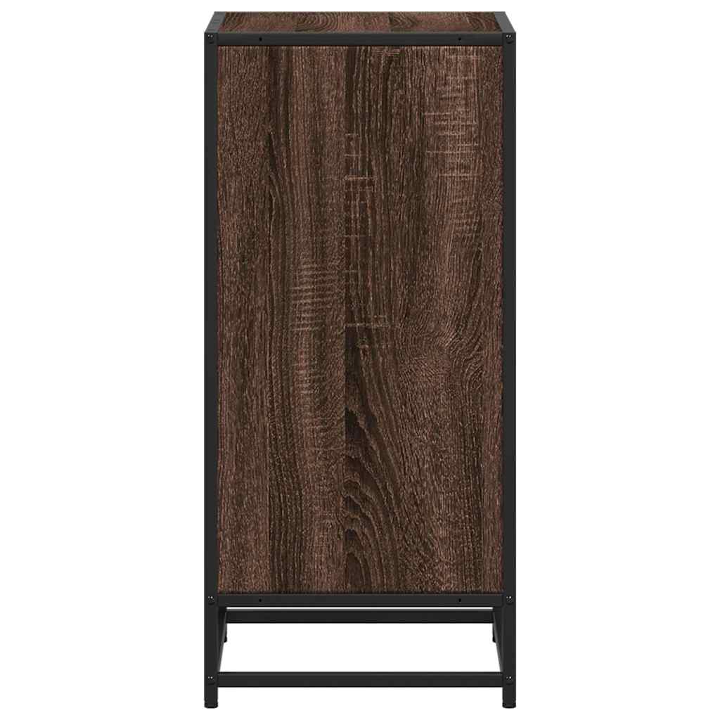 Boekenkast 40x35x76 cm bewerkt hout bruin eikenkleur