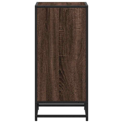 Boekenkast 40x35x76 cm bewerkt hout bruin eikenkleur