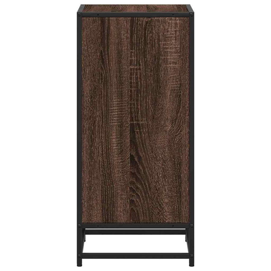 Boekenkast 40x35x76 cm bewerkt hout bruin eikenkleur