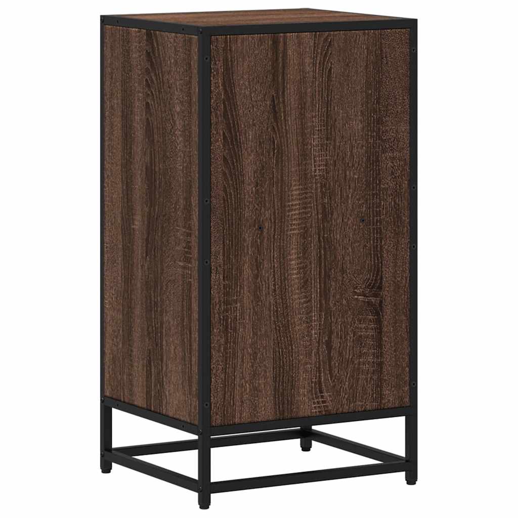 Boekenkast 40x35x76 cm bewerkt hout bruin eikenkleur