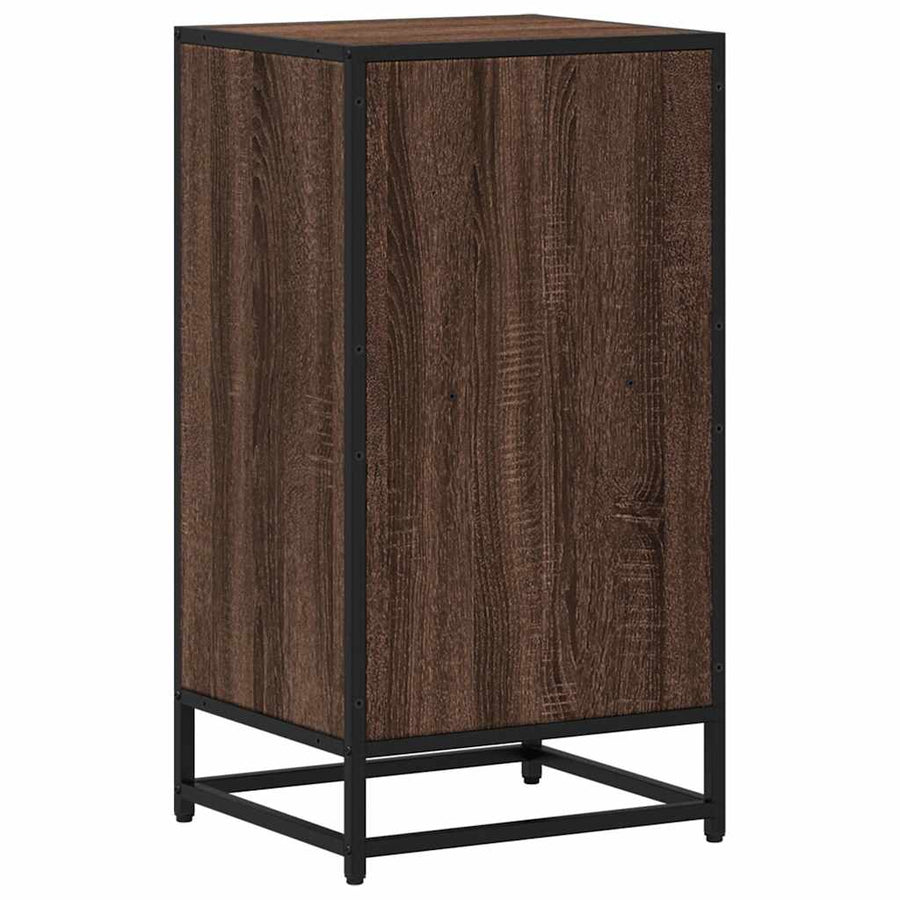 Boekenkast 40x35x76 cm bewerkt hout bruin eikenkleur