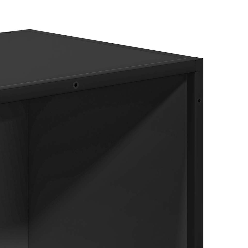 Boekenkast 60x35x76 cm bewerkt hout zwart