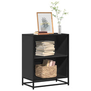 Boekenkast 60x35x76 cm bewerkt hout zwart muurbevestiging