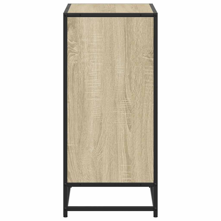 Boekenkast 60x35x76 cm bewerkt hout sonoma eikenkleurig