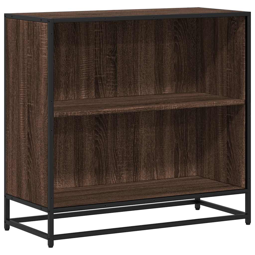 Boekenkast 60x35x76 cm bewerkt hout gerookt eikenkleurig