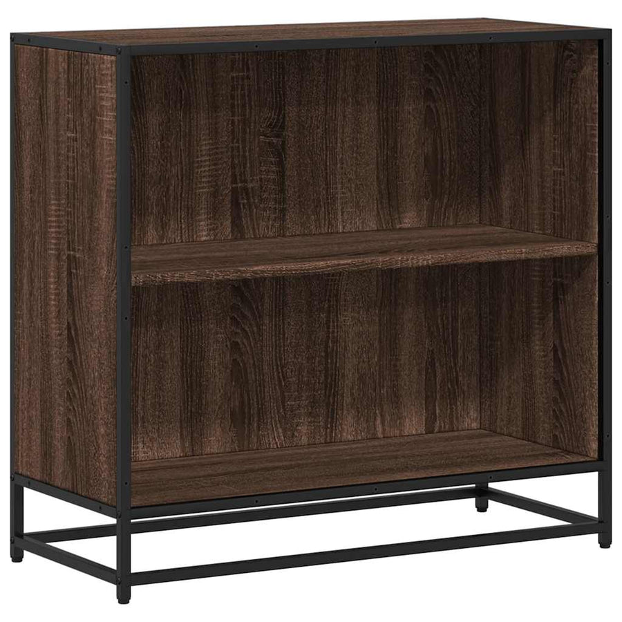 Boekenkast 60x35x76 cm bewerkt hout gerookt eikenkleurig