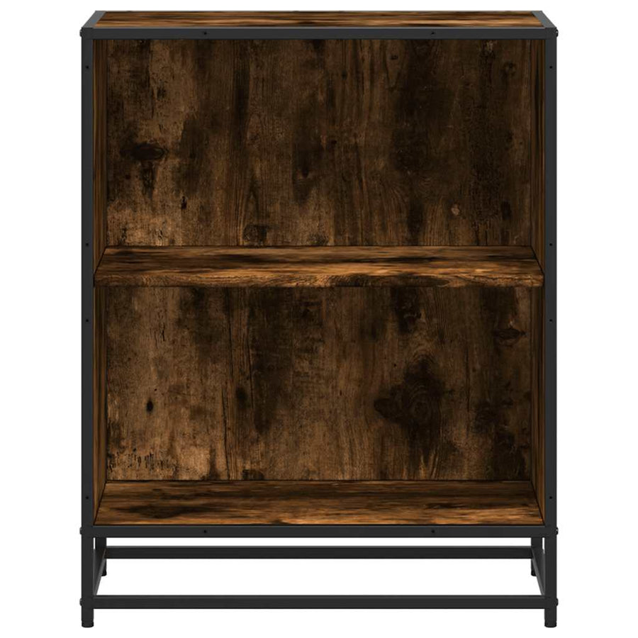 Boekenkast 60x35x76 cm bewerkt hout gerookt eikenkleurig