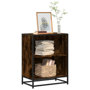 Boekenkast 60x35x76 cm bewerkt hout gerookt eiken