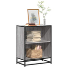 Boekenkast 60x35x76 cm bewerkt hout grijs