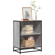 Boekenkast 60x35x76 cm bewerkt hout grijs