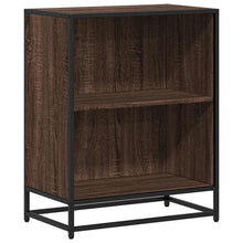 Boekenkast 60x35x76 cm bewerkt hout bruin eikenkleur
