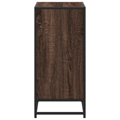 Boekenkast 60x35x76 cm bewerkt hout bruin eikenkleur