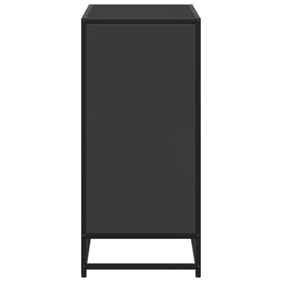Boekenkast 80,5x35x76 cm bewerkt hout zwart