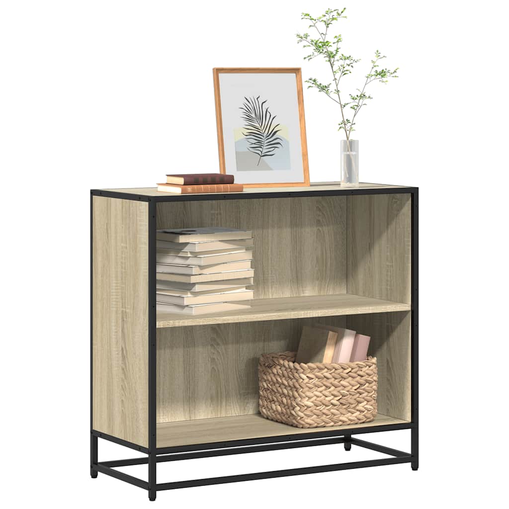 Boekenkast 80,5x35x76 cm bewerkt hout sonoma eikenkleurig