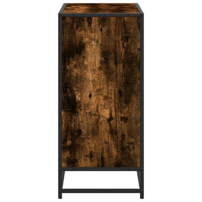 Boekenkast 80,5x35x76 cm bewerkt hout gerookt eikenkleurig