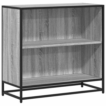 Boekenkast 80,5x35x76 cm bewerkt hout grijs sonoma eikenkleurig