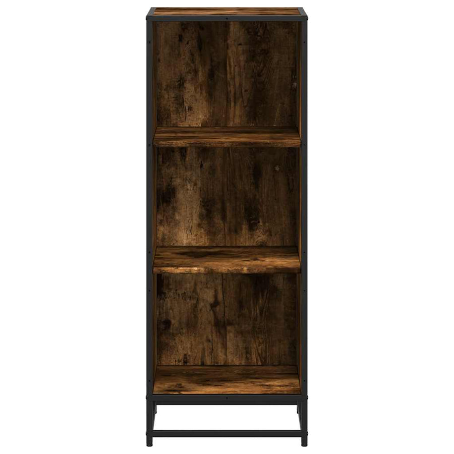 Boekenkast 40x35x107,5 cm bewerkt hout gerookt eikenkleurig