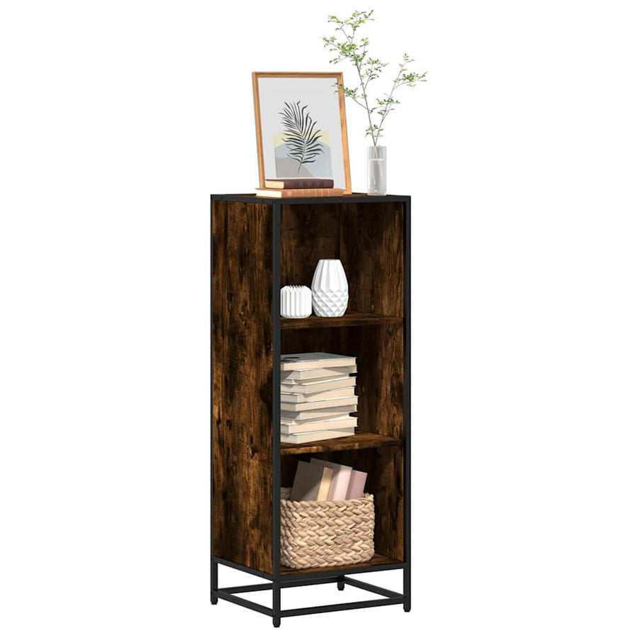 Boekenkast 40x35x107,5 cm bewerkt hout gerookt eikenkleurig