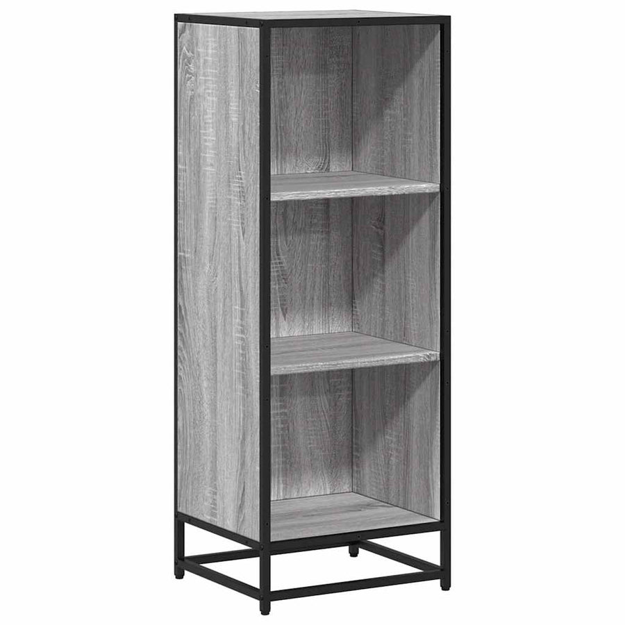 Boekenkast 40x35x107,5 cm bewerkt hout grijs sonoma eikenkleur