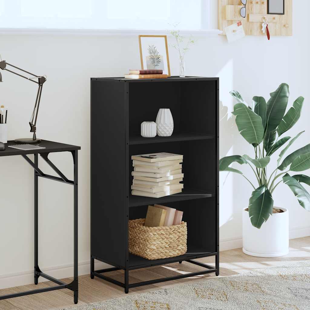 Boekenkast 60x35x107,5 cm bewerkt hout zwart