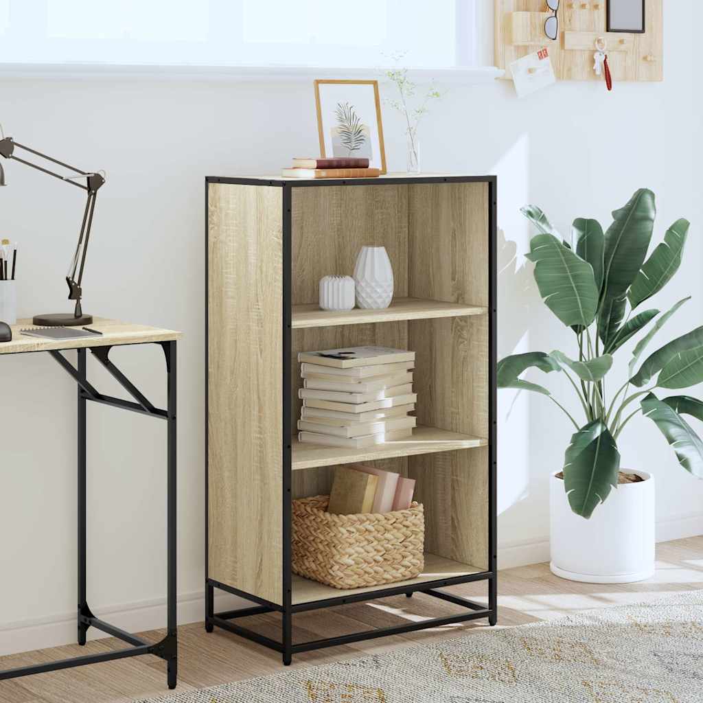 Boekenkast 60x35x107,5 cm bewerkt hout sonoma eikenkleurig