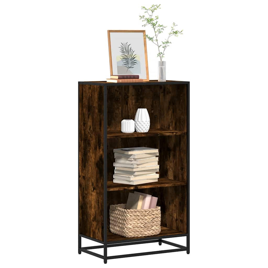 Boekenkast 60x35x107,5 cm bewerkt hout gerookt eikenkleurig