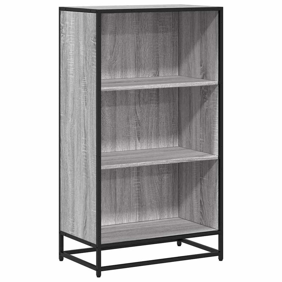 Boekenkast 60x35x107,5 cm bewerkt hout grijs sonoma eikenkleur