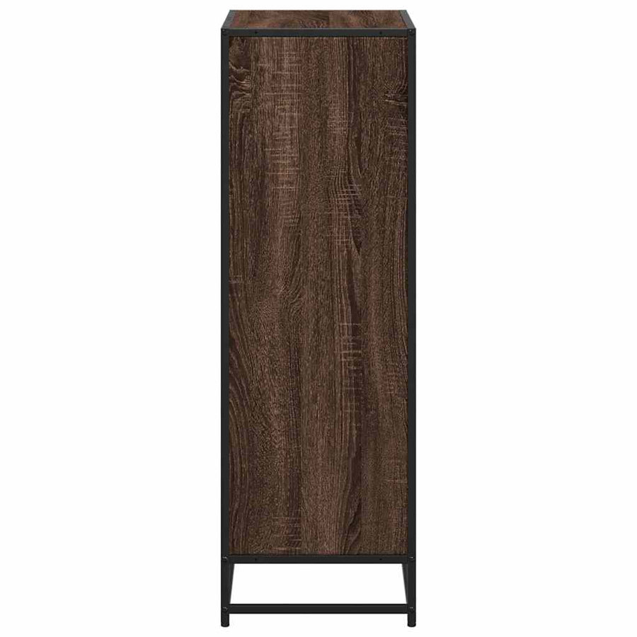 Boekenkast 60x35x107,5 cm bewerkt hout bruin eikenkleur