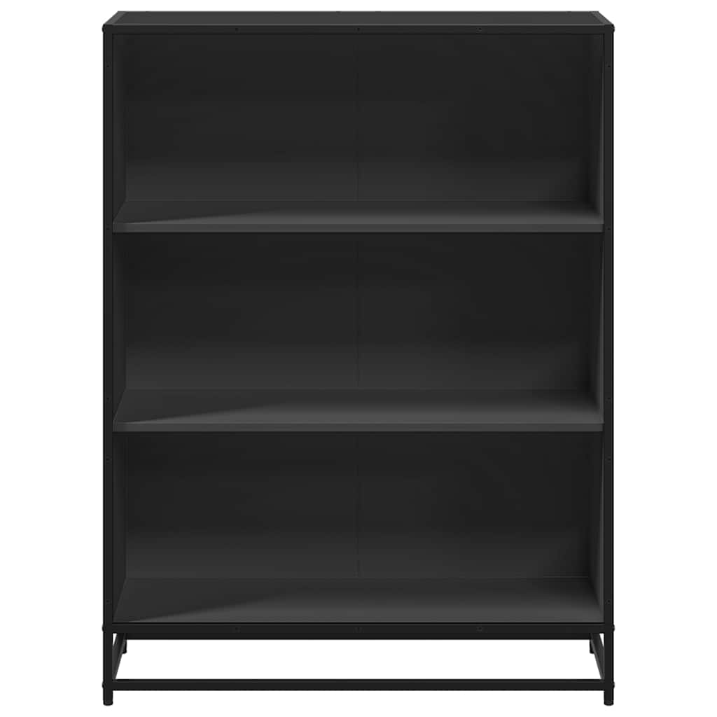 Boekenkast 80,5x35x107,5 cm bewerkt hout zwart