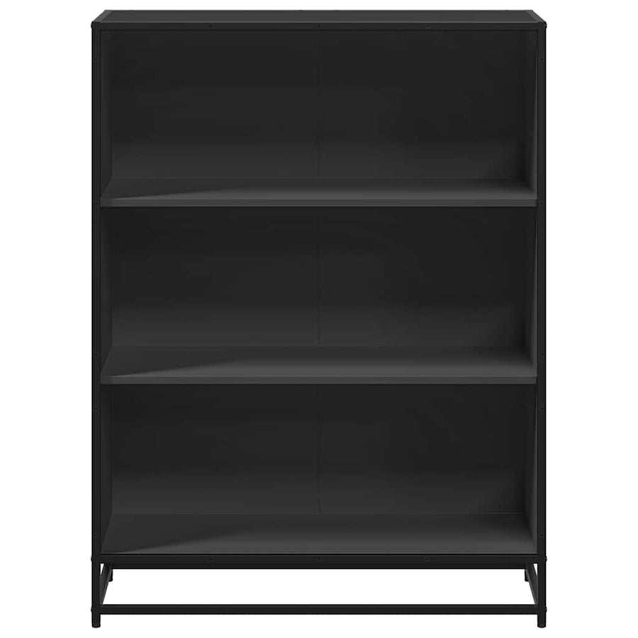 Boekenkast 80,5x35x107,5 cm bewerkt hout zwart